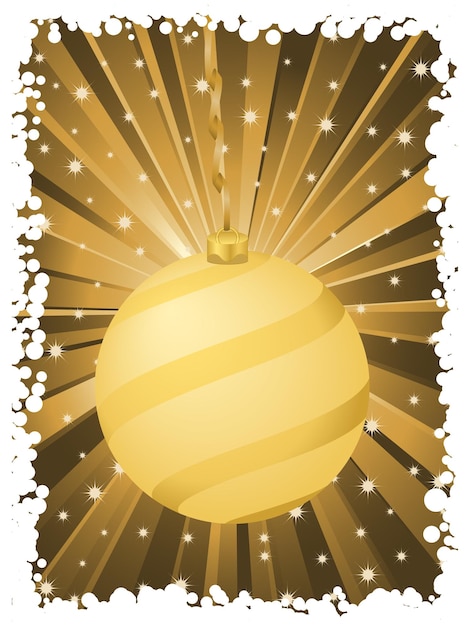 Vertical christmas background gold