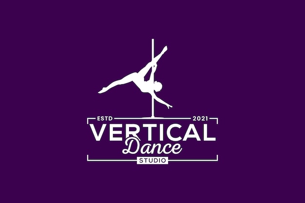 Vertical dance stripper logo design inspiration