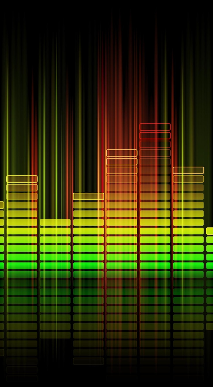 Vector vertical equalizer of sound melody vector illustration sketch for creativity