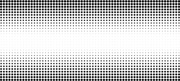 Vertical gradient of black and white dots Halftone texture Vector illustration