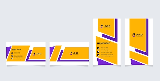 Vertical and Horizontal Business Card Templates