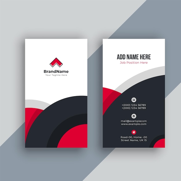 Vertical modern business card design