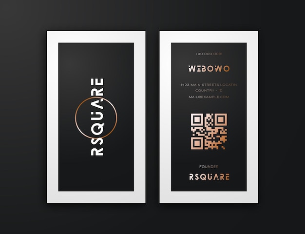 Vertical Modern Business Cards Editable Template