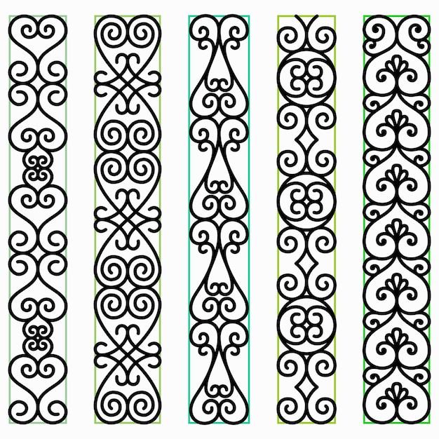 Vertical ornate pattern borders