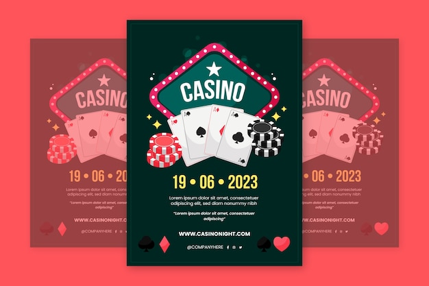 vertical poster template for casino and gambling