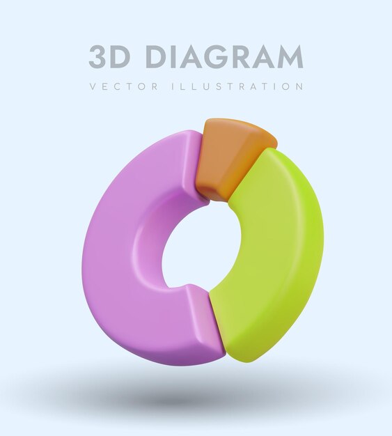 Vettore poster verticale con diagramma in gamma viola e colori gialli su sfondo blu