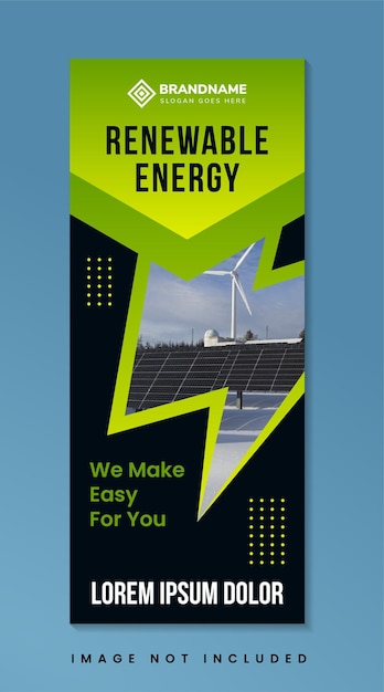 Vertical roll up gradient banner marketingbanners voor elektronische recyclingdiensten