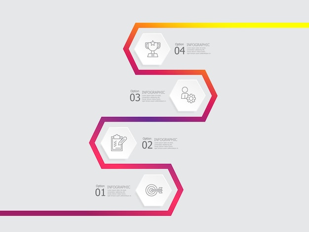 vertical timeline infographic element report