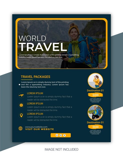 vertical travel flyer template