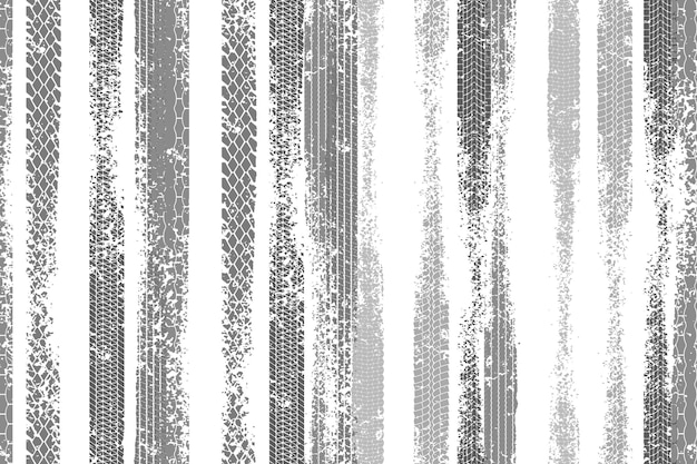Vector verticale bandprofielafdruk met naadloos patroon met grunge-effect