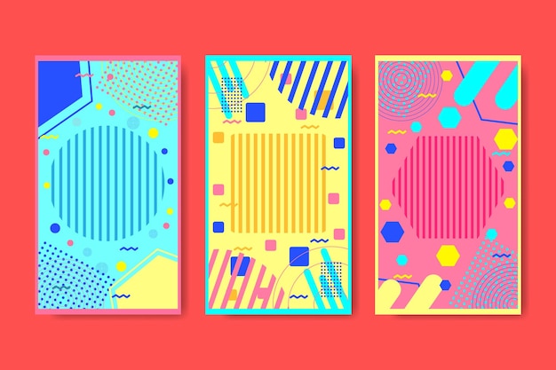 verticale banner collectie geometrische vorm
