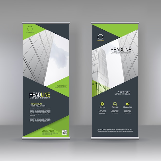 Verticale banner stand sjabloonontwerp