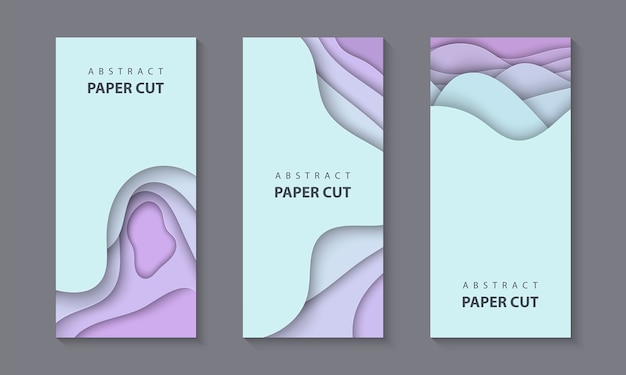 Verticale folders met papier gesneden golven
