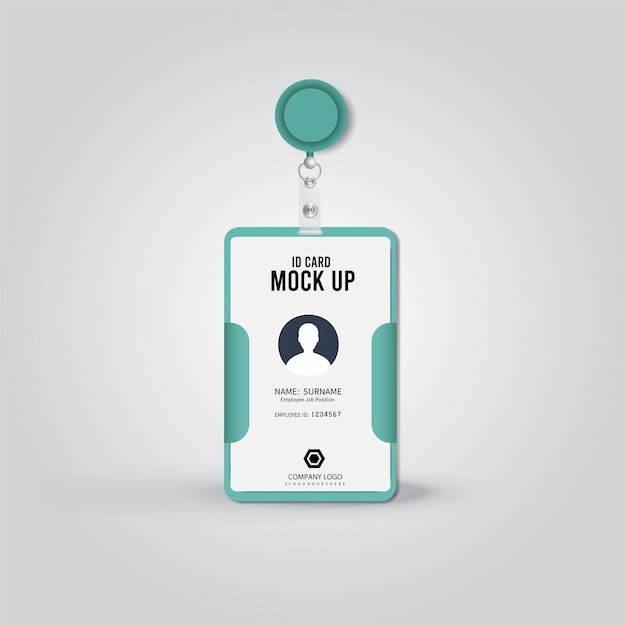 verticale identiteitskaarthouder mockup met Vector Design