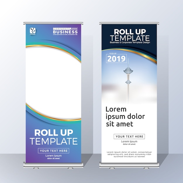 Verticale roll-up banner sjabloon