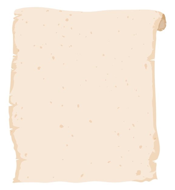 Verticale scroll-sjabloon met gekrulde hoeken en gescheurde randen