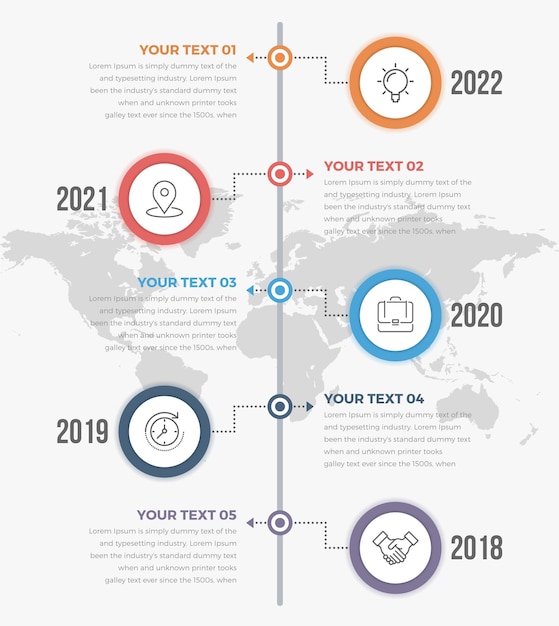 Verticale Tijdlijn Infographics