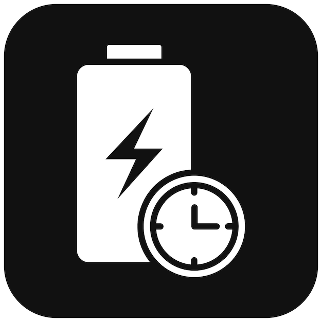 Vertraging vector icoon Kan worden gebruikt voor Battery en Power iconen
