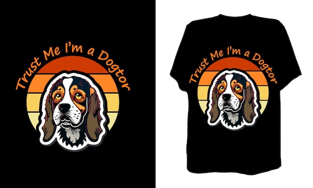 Vector vertrouw me, ik ben een dogtor-t-shirtontwerp