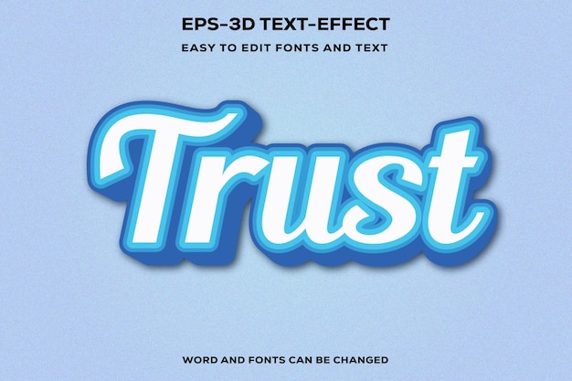 Vertrouwen 3d tekst effect