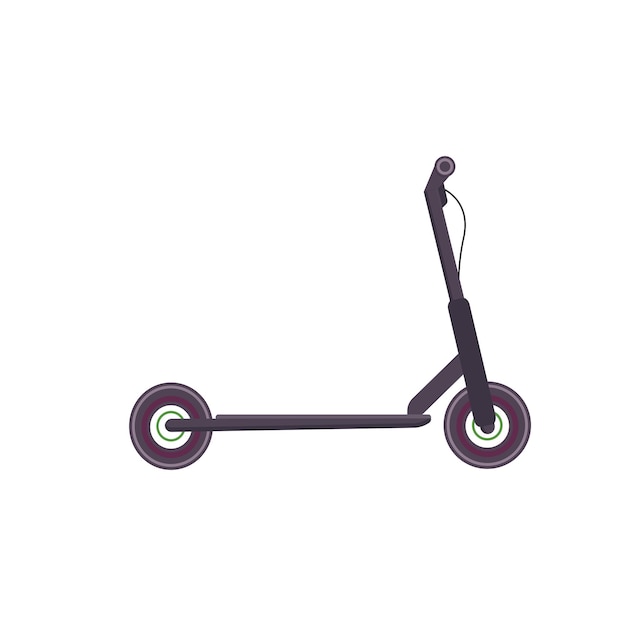 Vervoer elektrische kickscooter. vector illustratie.