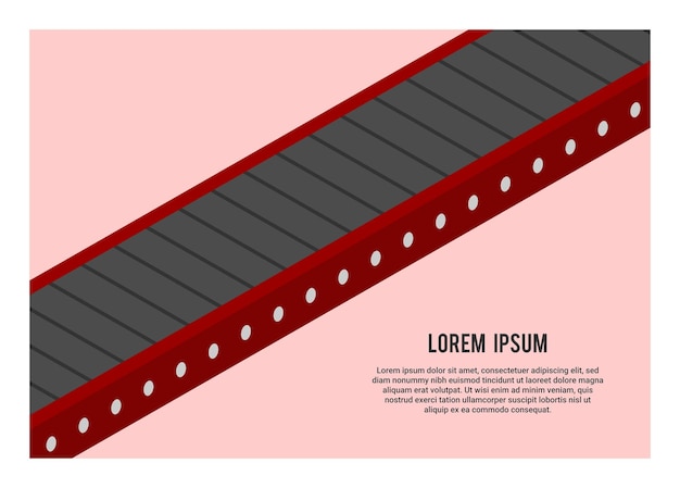 Vector vervoerband eenvoudige platte illustratie in isometrische weergave