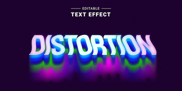 Vervorming tekst effect generator smelten trendy typografie