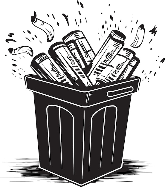 Verwijderde vice No Smoking Trash Bin Logo Rookvrije Zone Zwarte Vector Icon