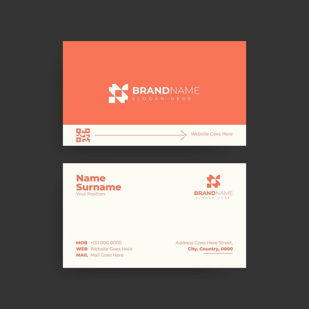 very clean and fashionable modern minimalist business card