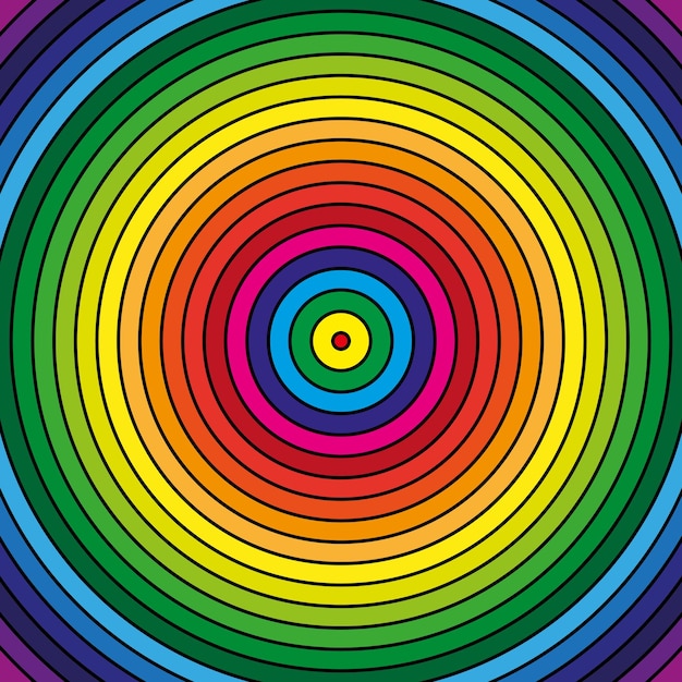 Very colorful hypnotic circular design