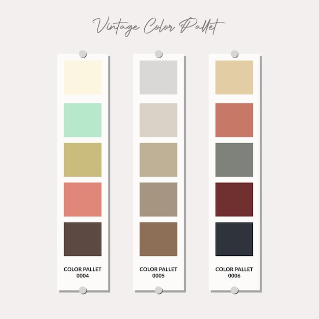 very cool vintage color palette