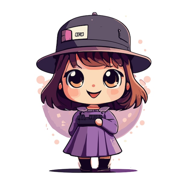 very cute chibi girl