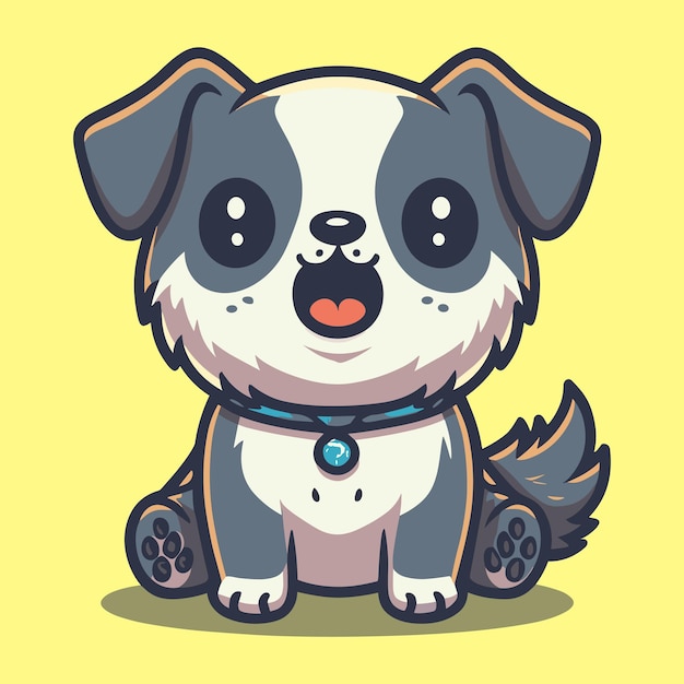 very cute dog vector illustration