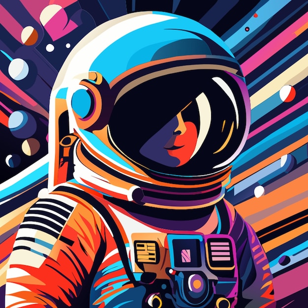 Vector very details astronautlost in galaxy background tshirt design streetwear design pro vector japanese