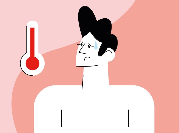 Very hot High heat Illustration Vector