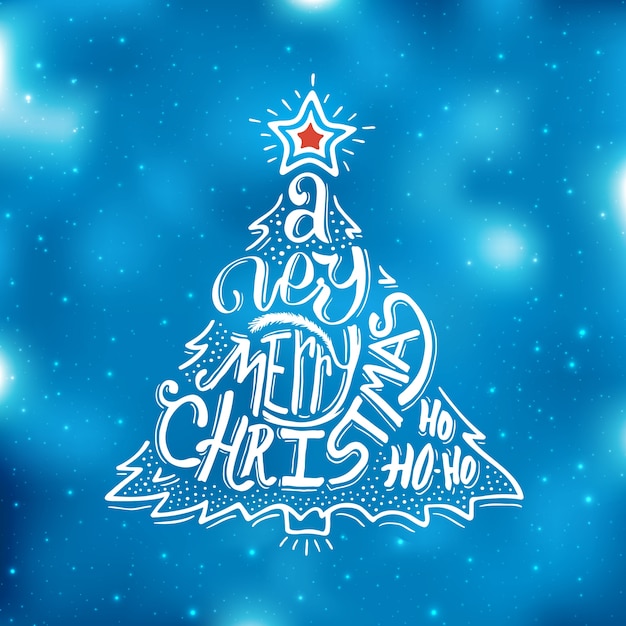 Very Merry Christmas typography