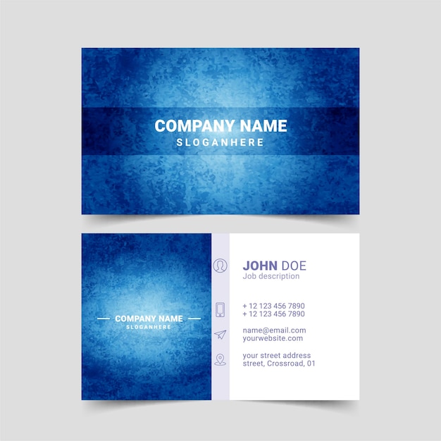 Very Peri Business Card Template Eps 10 Vector