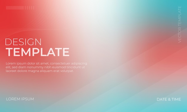Verzachtende Vector Gradient Grainy Texture in Rood Wit en Turquoise