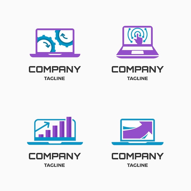 Verzameling computerlogo-sjablonen