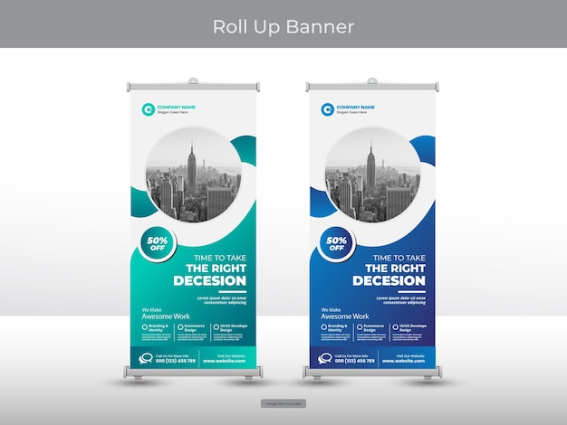 Verzameling corporate roll-up banner