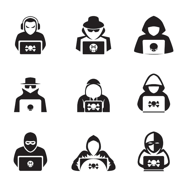 verzameling hacker-logo's