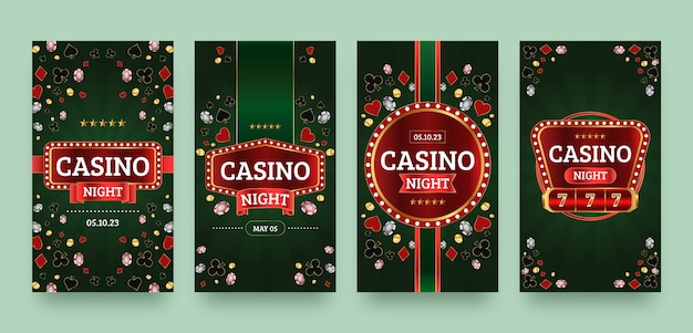 Verzameling instagram-verhalen voor casino en gokken