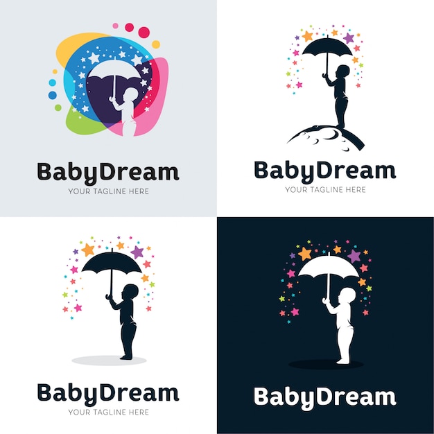 Verzameling van Baby Dream Set ontwerpsjabloon