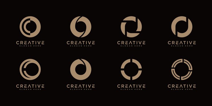 Vector verzameling van de eerste letter o logo ontwerp sjabloon
