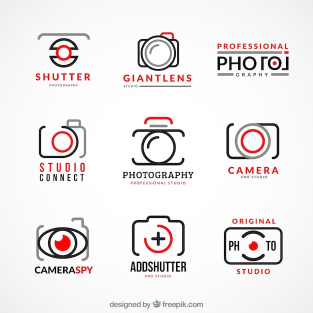 Vector verzameling van de fotografie logo