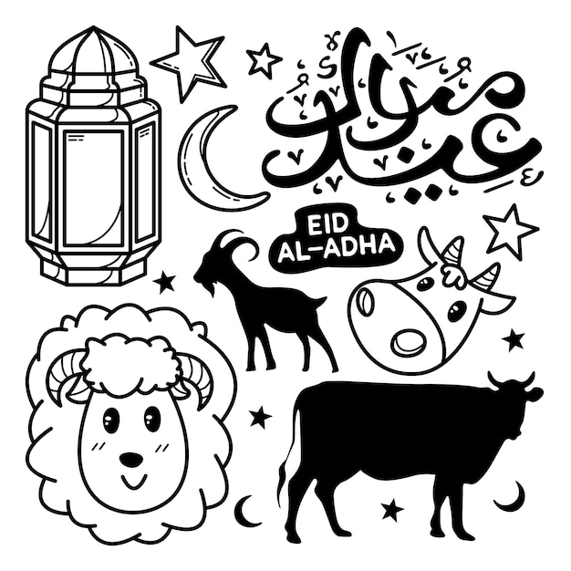 verzameling van Eid al-Adha doodle