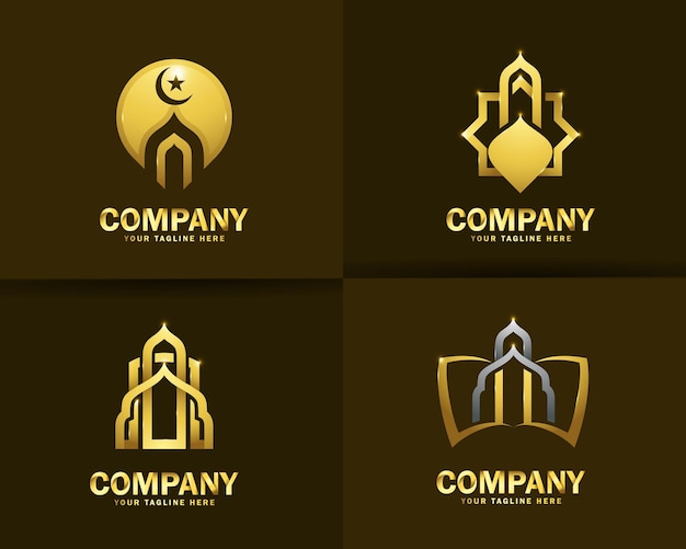 Verzameling van islamitische moskee Logo ontwerpsjablonen