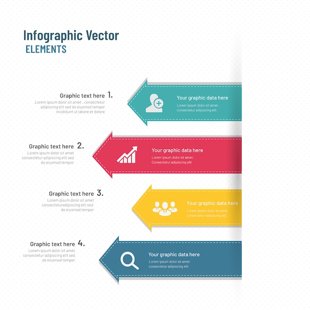 Verzameling van kleurrijke infographic elementen in platte ontwerp