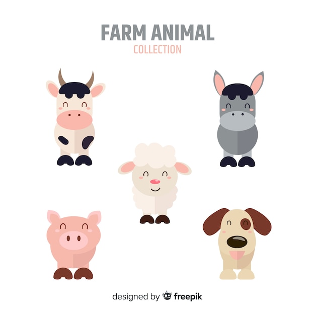 Verzameling van landbouwhuisdieren