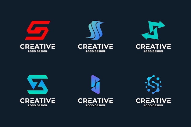 Verzameling van letter S logo ontwerp Letters S logo symbool vector sjabloon